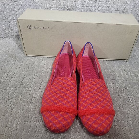 Rothy's The Loafer Pomegranate Grid Slip On Shoes Women's Size US 8.5, 9.5, 10 - Picture 4 of 9